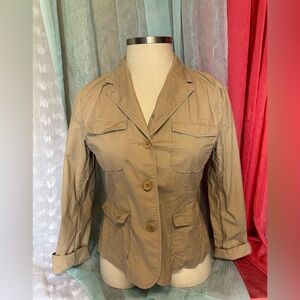 Talbots Women's Tan Button-Up Jacket